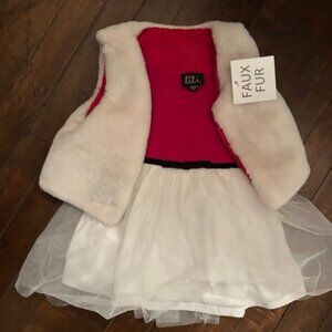 NEW size 2t baby girls red dress formal little girl christmas 2 t babies red